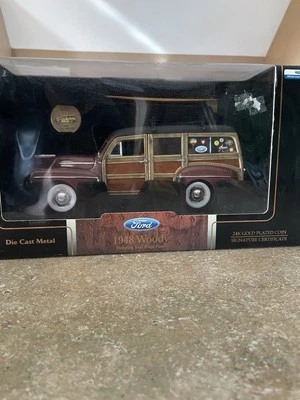 1948 Ford Woody Signature Series Yat Ming Road Signature 1:18 Black/Brown New - Image 1 of 4