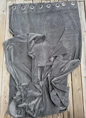 West Elm Velvet Curtain Drape Panels - Image 1 of 4