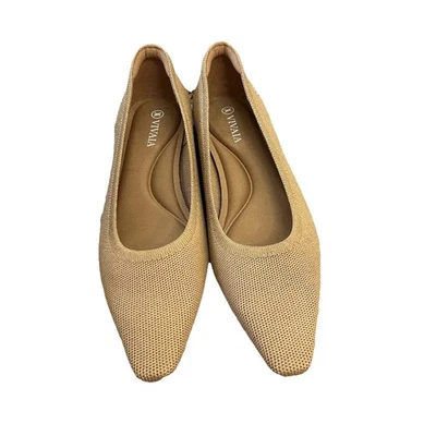 VIVAIA Minnie Puntera Cuadrada Plana Nuez moscada Talla 37.5 EE. UU. 7 Moda Cómoda Elegante Nueva Sin Etiquetas Foto 1 de 4