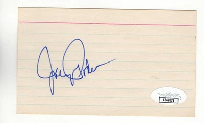 Johnny Podres Signed Autographed 3X5 Index Card Dodgers Legend JSA CF47078 - Image 1 of 2