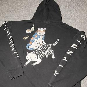 Rip N Dip Hoodie Mens XL Black Kitty Cat Middle Finger Grunge Skater Funny - Picture 1 of 12