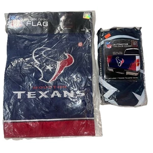 Houston Texans 12.5” X 18” Flag & Tailgate Cover (New) NFL Officially Licensed - Picture 1 of 6