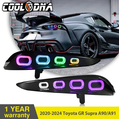 RGB Full LED Tail Lights For 2020-2024 Toyota GR Supra A90 A91 Smoked Rear Lamps Foto 1 de 4