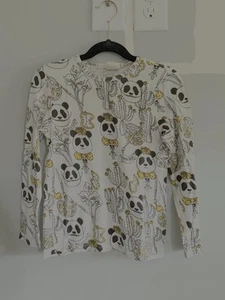 EUC Mini Rodini Salvador Panda Long Sleeve Size 128 - Picture 1 of 1