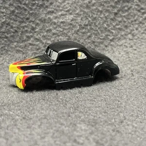 Carrocería Ford Tyco '40 cupé solo Ho Slot Car negro con llamas Hot Rod Magnum 440 HP - Imagen 1 de 6