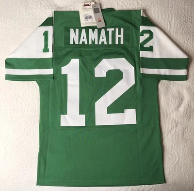 Camiseta deportiva 100 % auténtica de Joe Namath Mitchell & Ness 1968 de los NY Jets talla 40 M Foto 1 de 4