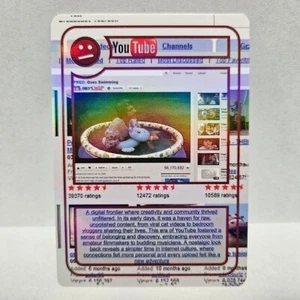 Unjust Nostalgia Series 1 Trading Card Youtube Channels Ultra Rare Holo Foil - Picture 1 of 2