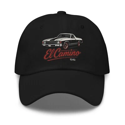 1972 El Camino SS Vintage Chevy Dad Hat – Retro Muscle Car Cotton Twill Cap - Image 1 of 4