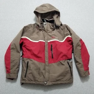 Marker Ski Jacket Juniors 14 Boys Brown Full Zip Pockets Hooded Outdoor Unisex - Picture 1 of 19