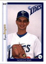 1995 Norfolk Tides Team Issue 25 Bryan Rogers Hollister California Baseball Card