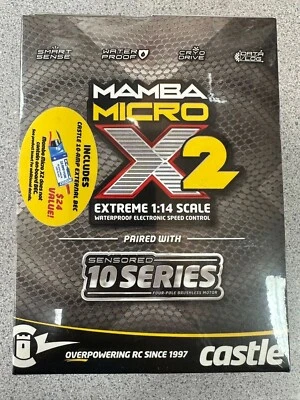 Castle Creations Mamba Micro X2 Waterproof 1/18th Brushless Combo 4400Kv - Image 1 of 4