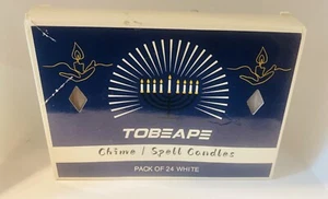 24 Pack 10" Tall Ivory Taper Candles, Dripless Unscented Ivory Candlesticks - Picture 1 of 6