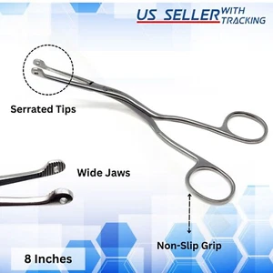 Magill Catheter Forceps 8″ Reuseable EMT Anesthesia Surgical Instruments - Picture 1 of 5