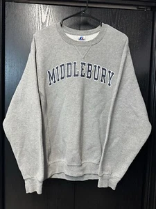 Middlebury College Sweatshirt - Size Mens M - Gray Longsleeve Crewneck - Vintage - Picture 1 of 14