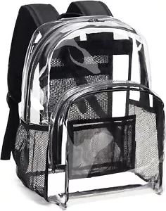 Vorspack Clear Backpack Heavy Duty PVC Transparent Backpack with Reinforced Stra - Picture 1 of 6