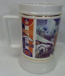 SUPER RARE Before Winning Super Bowl 1998 Denver Broncos Large Mug Stein 6.25" - Picture 1 of 4