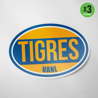 Tigres UANL Mexico 3 Pack Sticker Vinyl Decal Futbol Liga MX Soccer