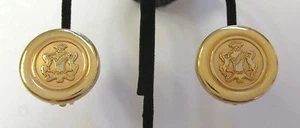 VINTAGE 1960s GIORGIO BEVERY HILLS SIGNED GOLDEN MEDALLION EARRINGS CLIP ON - Picture 1 of 9