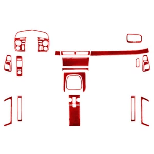 24Pcs Red Carbon Fiber Full Interior Kit Cover Trim For 2004-09 Honda S2000 - Bild 1 von 12