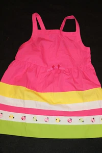 Gymboree PRETTY LADY pink LADYBUG Strappy Aline Summer Tank TOP GIRLS 12 - Picture 1 of 3