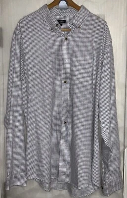 Camisa de vestir George para hombre talla XLT a cuadros manga larga P/C - usada - en muy buena condición Foto 1 de 4
