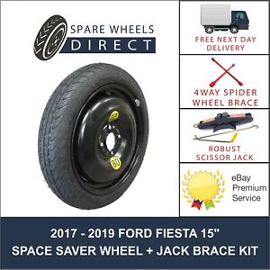 2017 - 2021 FORD FIESTA 15" SPARE SPACE SAVER WHEEL + JACK KIT (F2)