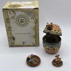 Boyds Treasure Box "Watson's Fabearlous Egg w/Peep McNibble" #81501 NUEVO EN CAJA COMO NUEVO - Imagen 1 de 12