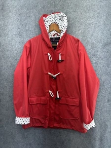 I5 Apparel Kid's Hooded Rain Slicker Jacket with Toggle Red M - Picture 1 of 12