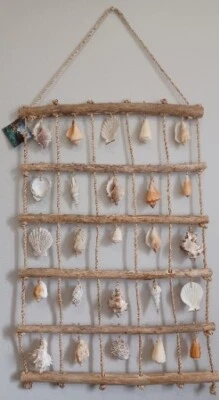 Hanging Seashell Home Decor 31" X 21" Indoor Outdoor Handcrafted In Philippines  - Image 1 of 4