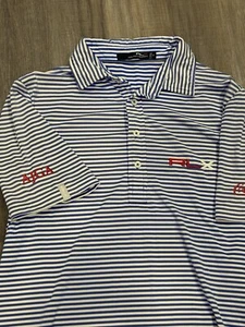 RLX Ralph Lauren Polo Shirt Mens Size Small Embroidered Striped Stretch - Picture 1 of 8