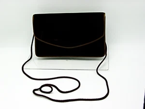 Cartera de Noche Valerie Stevens Terciopelo Marrón Vintage 8,5"" x 5"" Bolso de Moda Usado - Imagen 1 de 3