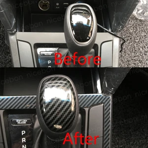 Carbon Fiber Color steel Gear Shift Knob Cover for HYUNDAI Elantra 2017-2019 - Foto 1 di 9