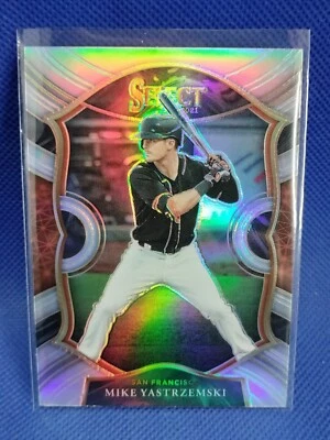 2021-22 Panini Select Mike Yastrzemski #79 Silver Prizm Giants Baseball - Image 1 of 2