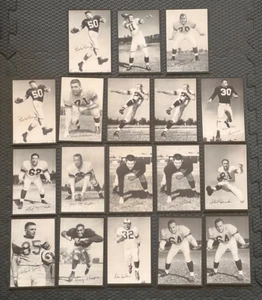 1954 Rams Black Border Team Issue Norm Van Brocklin Boyd Dahms Dwyer Lot Of 18 - Picture 1 of 13