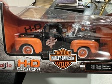 Maisto 1:24 Harley Davidson 1948 Ford F-1 Pick UP & 1958 FLH Duo Glide New
