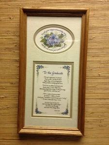 Laura Leiden Kalligraphie "To The Graduate" Holz gerahmte Kunst und Vers - Bild 1 von 6