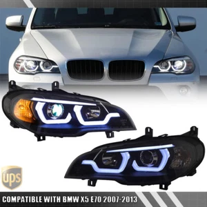 Conjunto de faros proyectores HID LED DRL para BMW X5 E70 2007-13 reemplazar para OEM - Imagen 1 de 13
