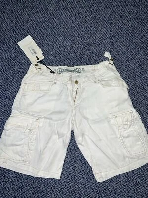 AERONAUTICA MILITARE pantaloncino cargo donna IT 40 piccolo UK8 bianco - Immagine 1 di 2