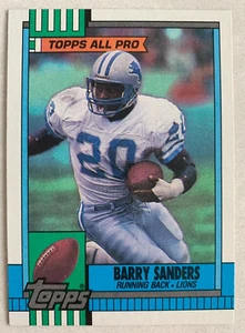 NFL BARRY SANDERS Detroit Lions 1990 Topps 2nd Year Football Trading CARD #352 - Picture 1 of 3