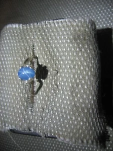 TRANS 8X6MM BAHAMA BLUE LINDE STAR SAPPHIRE RING 925 STERLING SILVER SIZE 9 - Picture 1 of 11