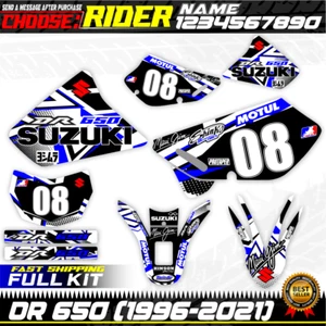 dr 650 suzuki kit graphics stickers decals (1996-2023) dr650 decal graphic wrap - Foto 1 di 2