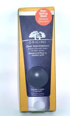 SEALED BNIB Origins Clear Improvement Four Active Charcoal Masks To Clear Pores - Image 1 of 4