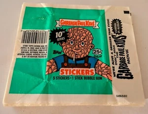 Vintage 1987 Garbage Pail Kids OS US 10th Series Wax Pack Wrapper w/ 25c Logo - Picture 1 of 2