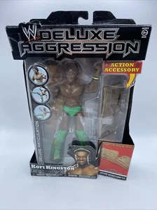 WWE Jakks Deluxe Aggression Series 17 Kofi Kingston Figure w/ Wooden Plank NEW - Picture 1 of 6