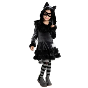 Girls Sweet Raccoon Halloween Dress Up Cosplay Costume - Youth Small READ DESCRP - Picture 1 of 4