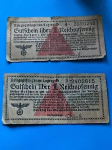 2X BILLETS de 1 Reichspfennig - Imagen 1 de 2
