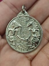 Millionaire Alien Coin Pendant Arjarn O Thai Amulet Rich Wealth Charm Silver