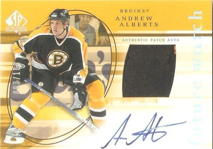 2005-06 ANDREW ALBERTS SP AUTHENTIC FUTURE WATCH AUTO PATCH /100  # 136 - Image 1 of 1
