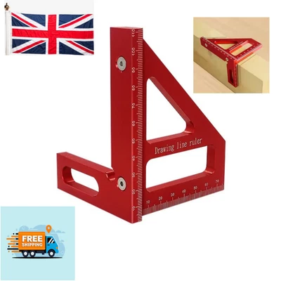 Angle Ruler Measuring Tool Square Protractor Woodworking Miter Triangle Ruler - Image 1 of 4