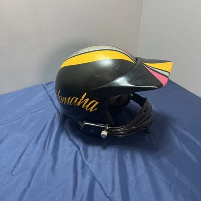 Vintage Dirt Bike Helmet Yamaha Hand Painted One Of A Kind - Image 1 of 4